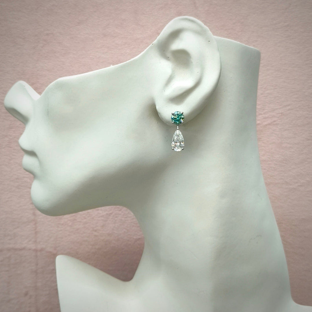 AGI Design Ready to Ship  Dangling Moissanite Earrings