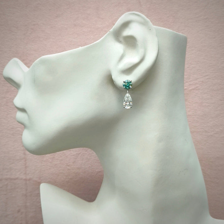 AGI Design Ready to Ship  Dangling Moissanite Earrings
