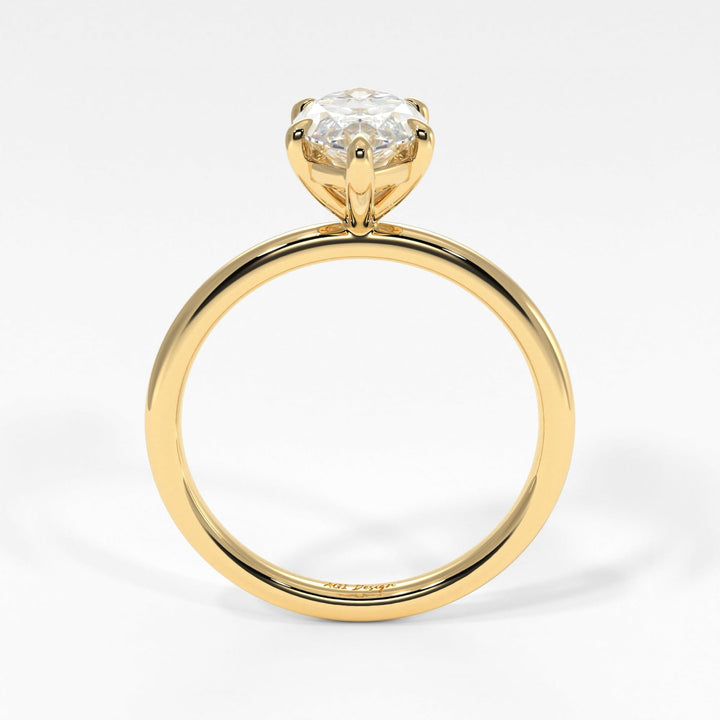 AGI Design Ready to Ship  Eden 3.56ct E/VVS2 Marquise Lab Created Diamond Engagement Ring in 18k Yellow Gold