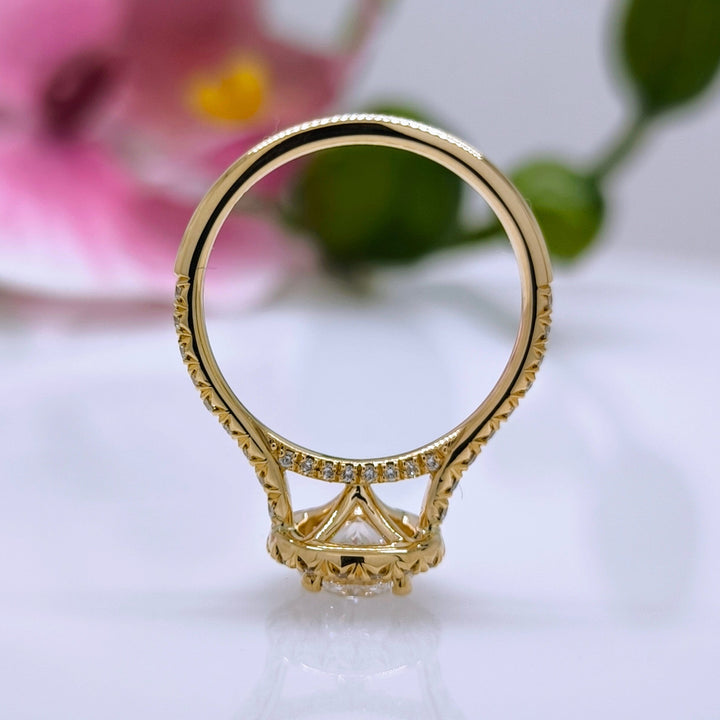 AGI Design Ready to Ship  Lily 1.05ct D/VVS2 Round Lab-Created Diamond Engagement Ring