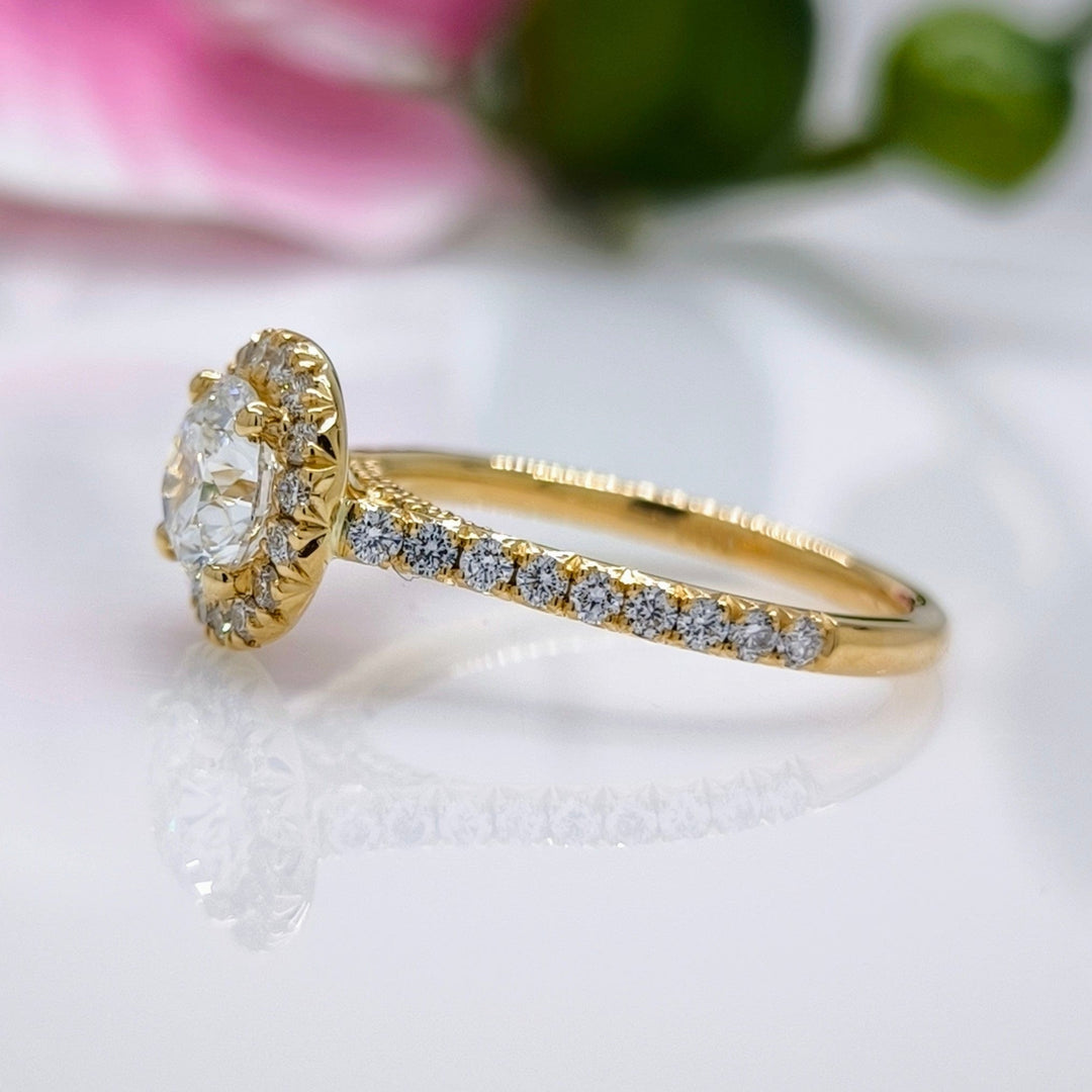 AGI Design Ready to Ship  Lily 1.05ct D/VVS2 Round Lab-Created Diamond Engagement Ring