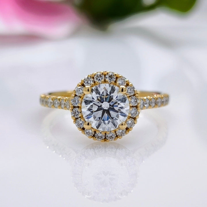 AGI Design Ready to Ship  Lily 1.05ct D/VVS2 Round Lab-Created Diamond Engagement Ring