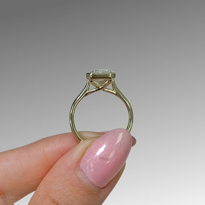 AGI Design Ready to Ship  Ray 4.61ct criss-cut Lab Diamond E/VS1  Engagement Ring in 14k yellow gold