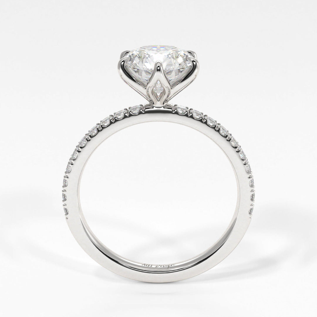 AGI Design Reese Round Lab Created Diamond Engagement Ring