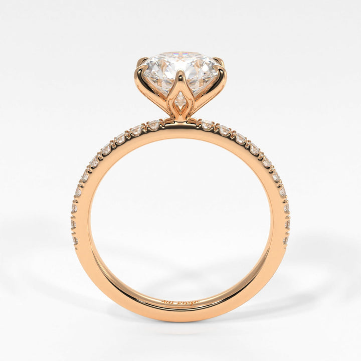 AGI Design Reese Round Lab Created Diamond Engagement Ring