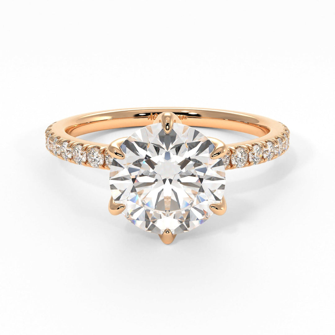 AGI Design Reese Round Lab Created Diamond Engagement Ring