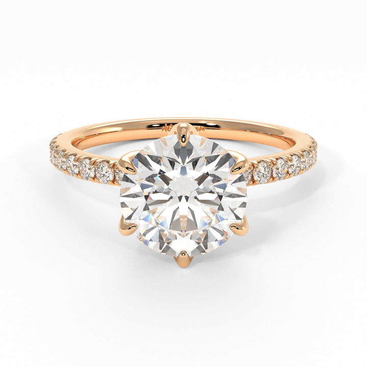 AGI Design Reese Round Lab Created Diamond Engagement Ring