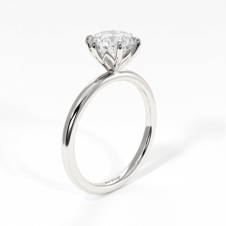AGI Design Ria Round Lab Created Diamond Engagement Ring