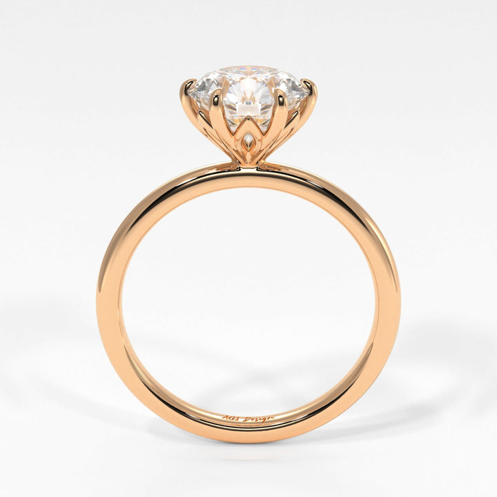 AGI Design Ria Round Lab Created Diamond Engagement Ring