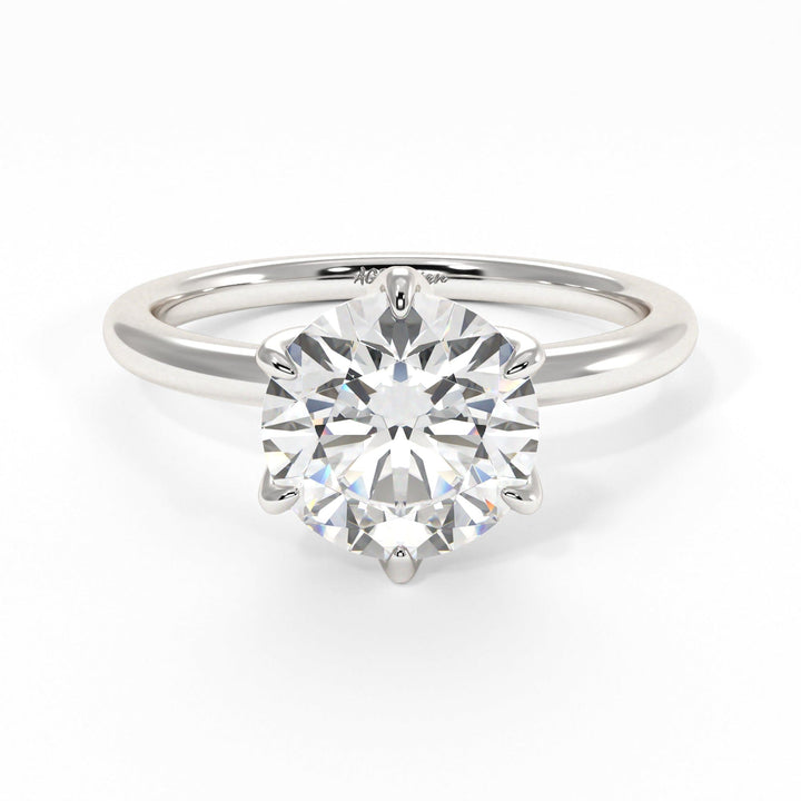 AGI Design Rita Round Lab Created Diamond Engagement Ring