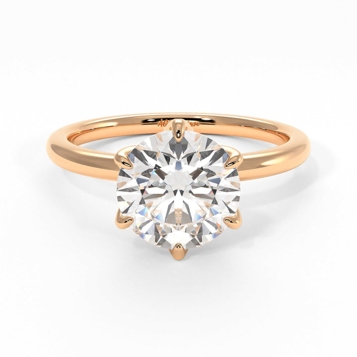 AGI Design Rita Round Lab Created Diamond Engagement Ring
