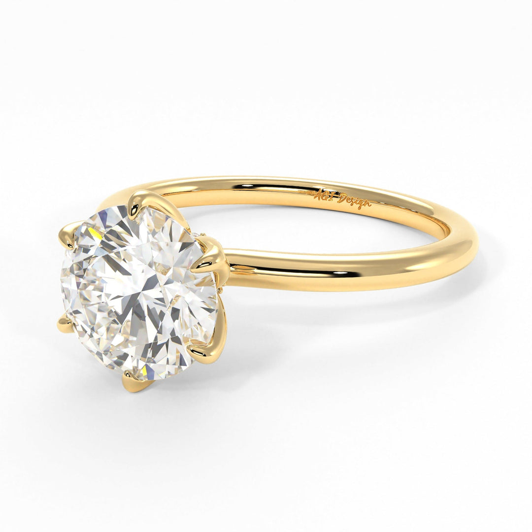 AGI Design Ryan Round Lab Created Diamond Engagement Ring