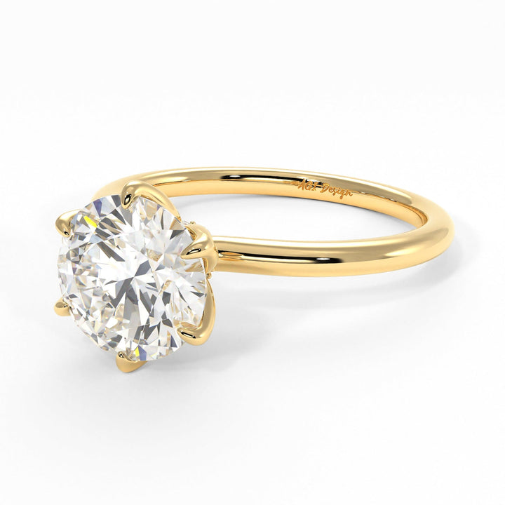 AGI Design Ryan Round Lab Created Diamond Engagement Ring