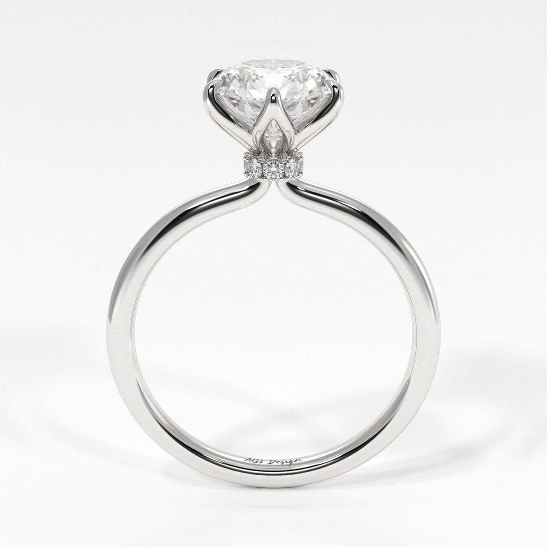 AGI Design Ryan Round Lab Created Diamond Engagement Ring