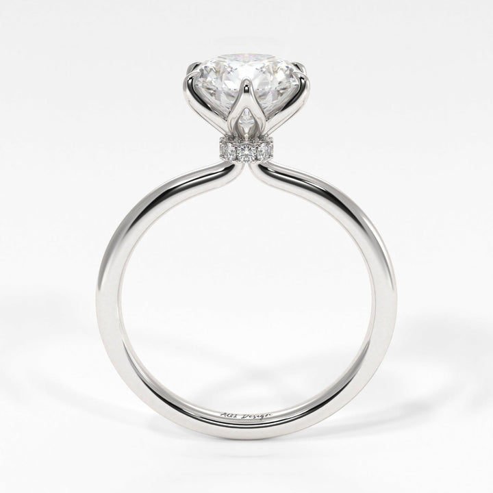 AGI Design Ryan Round Lab Created Diamond Engagement Ring