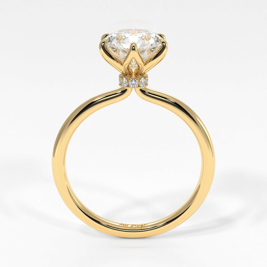 AGI Design Ryan Round Lab Created Diamond Engagement Ring