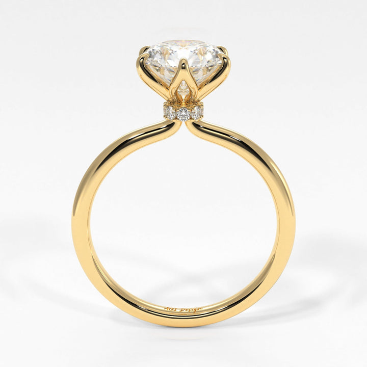 AGI Design Ryan Round Lab Created Diamond Engagement Ring