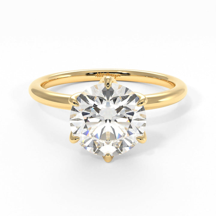 AGI Design Ryan Round Lab Created Diamond Engagement Ring