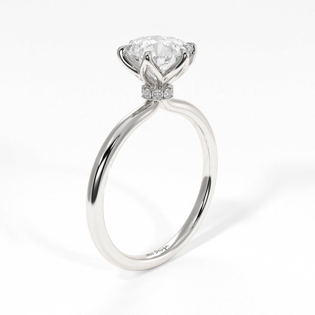 AGI Design Ryan Round Lab Created Diamond Engagement Ring