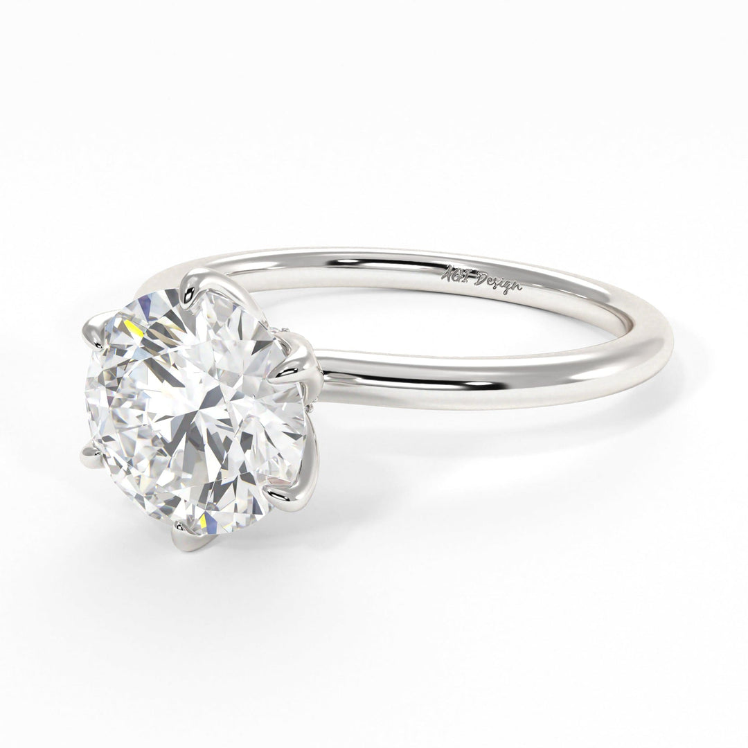 AGI Design Ryan Round Lab Created Diamond Engagement Ring