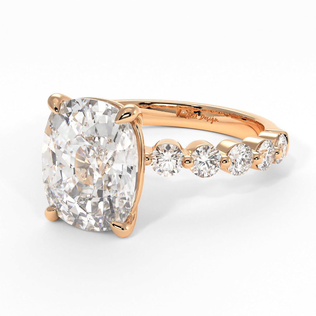 AGI Design Samantha Elongated Cushion Cut Lab Created Diamond Engagement Ring