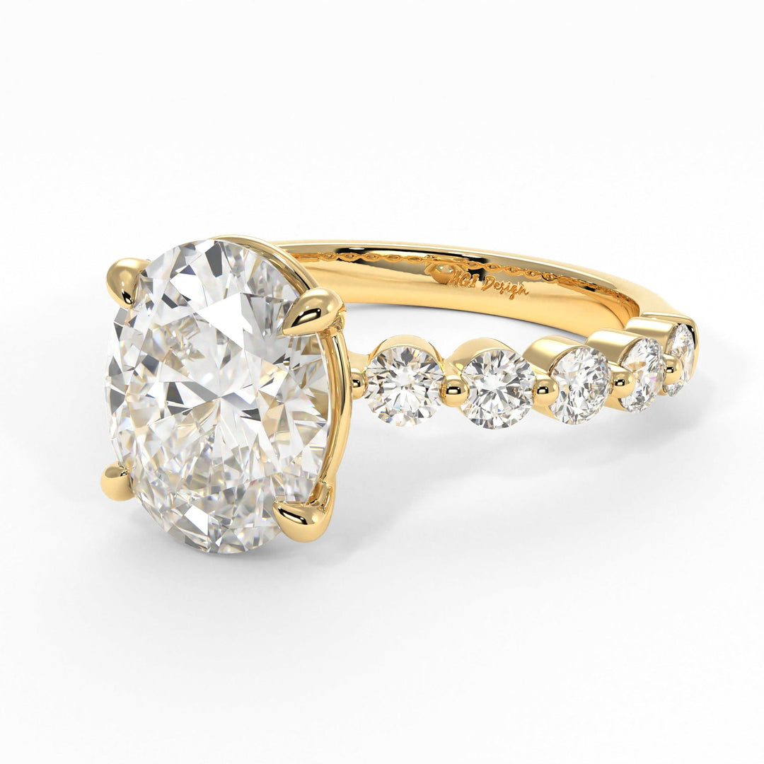 AGI Design Samantha Oval Lab Created Diamond Engagement Ring