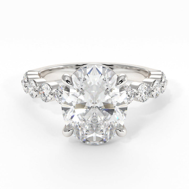 AGI Design Samantha Oval Lab Created Diamond Engagement Ring