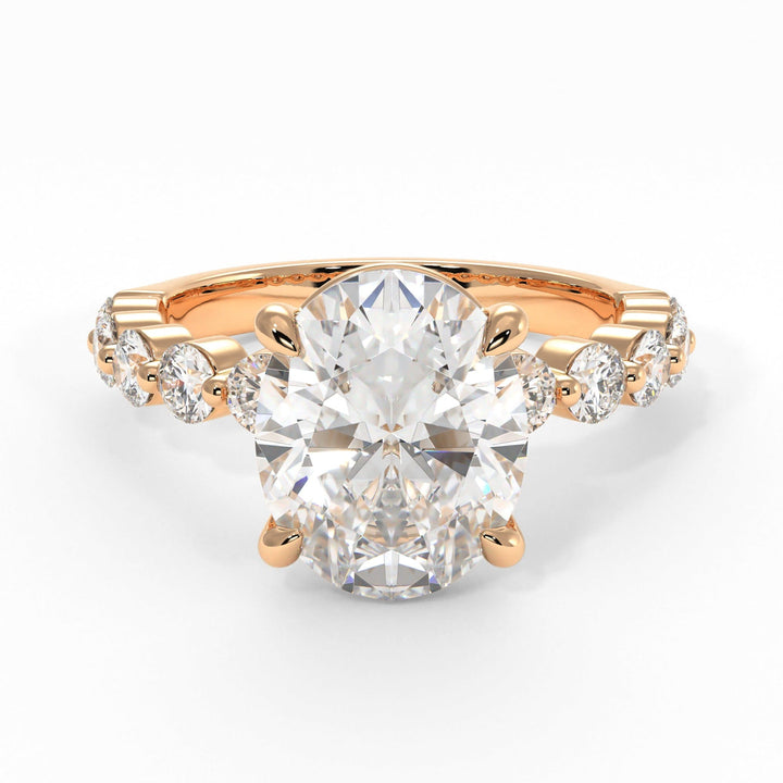AGI Design Samantha Oval Lab Created Diamond Engagement Ring