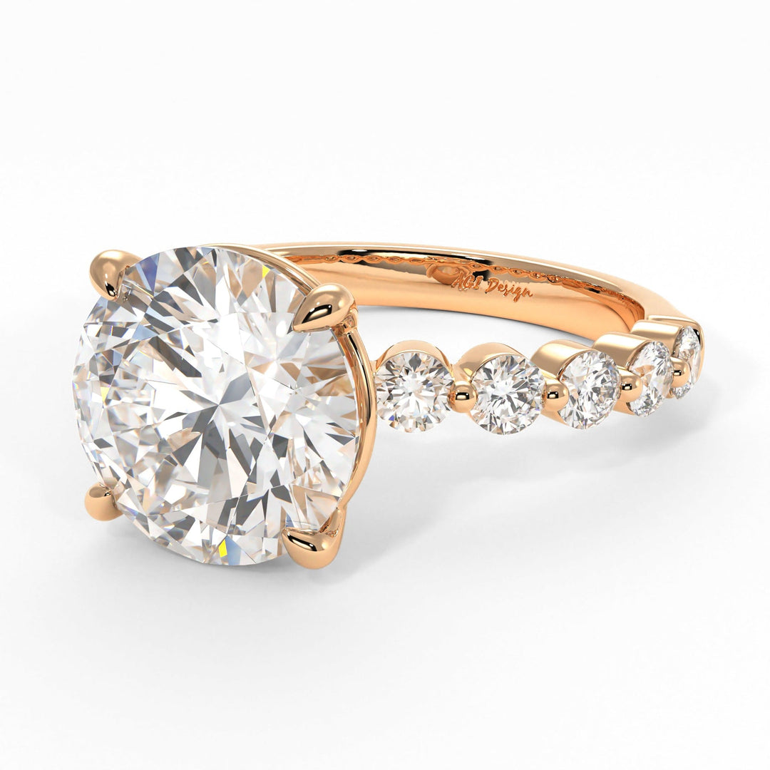 AGI Design Samantha Round Lab Created Diamond Engagement Ring