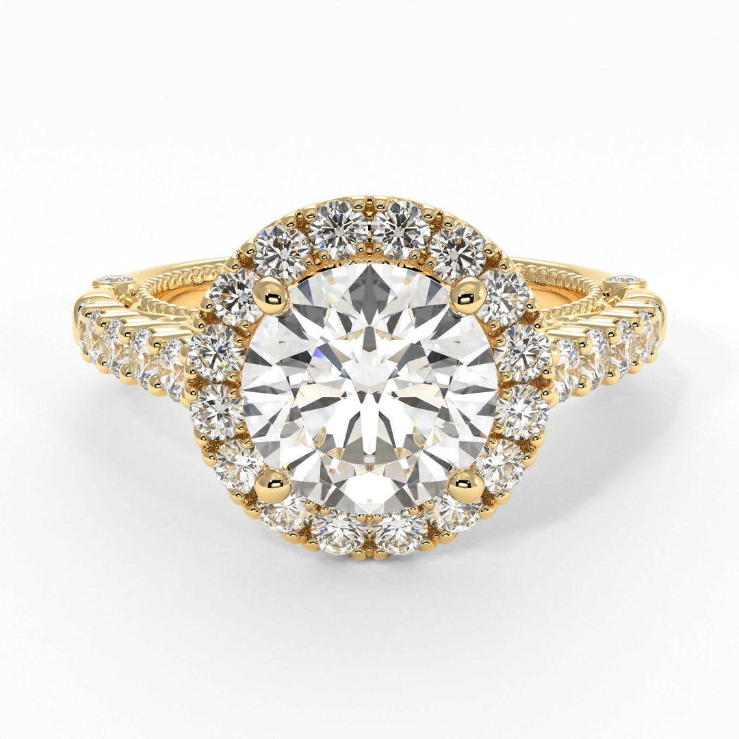 AGI Design Sandy Round Lab Created Diamond Engagement Ring
