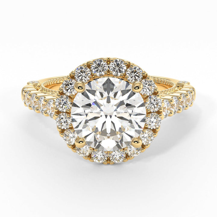 AGI Design Sandy Round Lab Created Diamond Engagement Ring