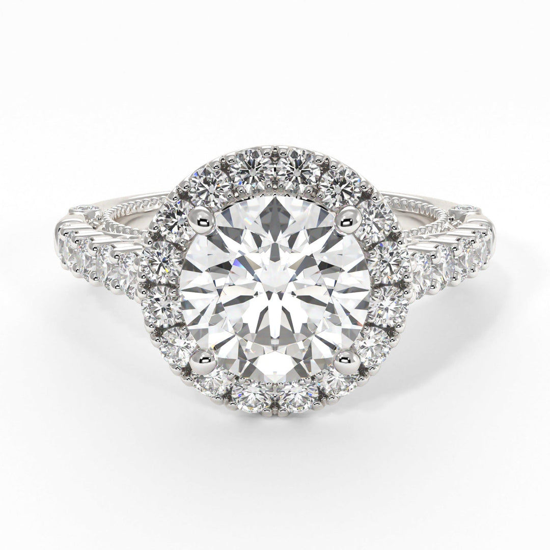 AGI Design Sandy Round Lab Created Diamond Engagement Ring