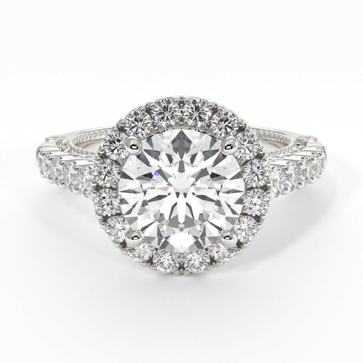 AGI Design Sandy Round Lab Created Diamond Engagement Ring