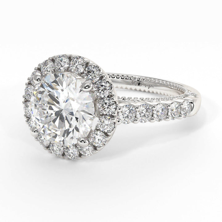 AGI Design Sandy Round Lab Created Diamond Engagement Ring