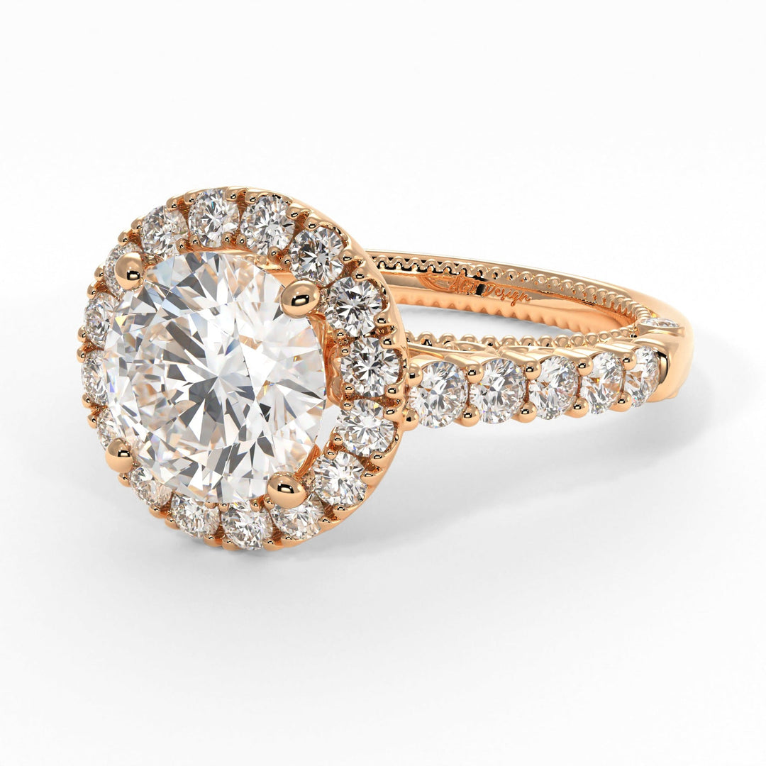 AGI Design Sandy Round Lab Created Diamond Engagement Ring