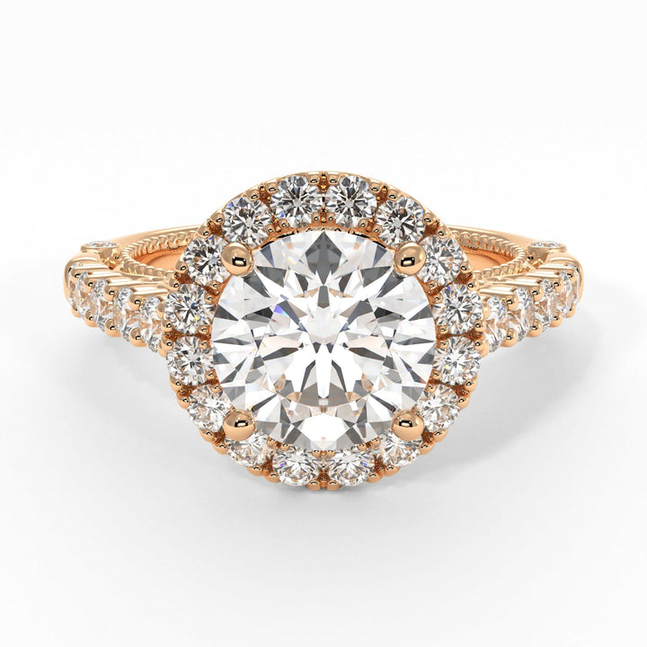AGI Design Sandy Round Lab Created Diamond Engagement Ring