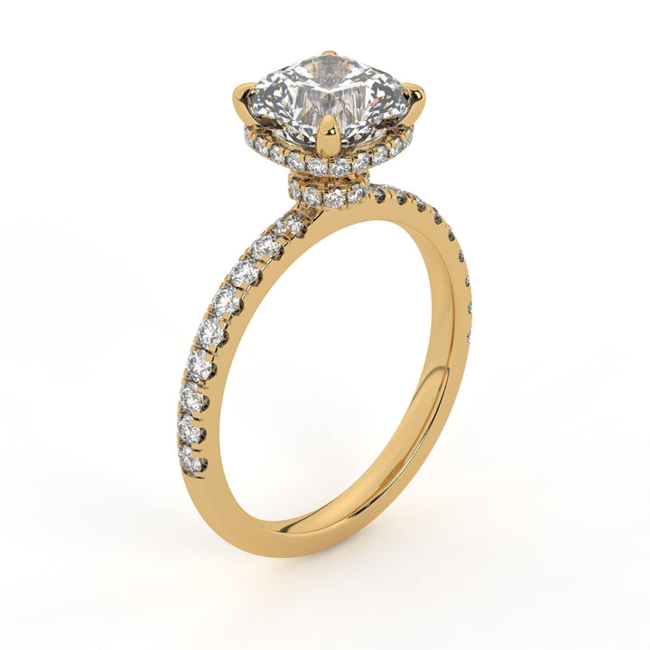AGI Design Sarah Cushion Cut Lab Created Diamond Engagement Ring