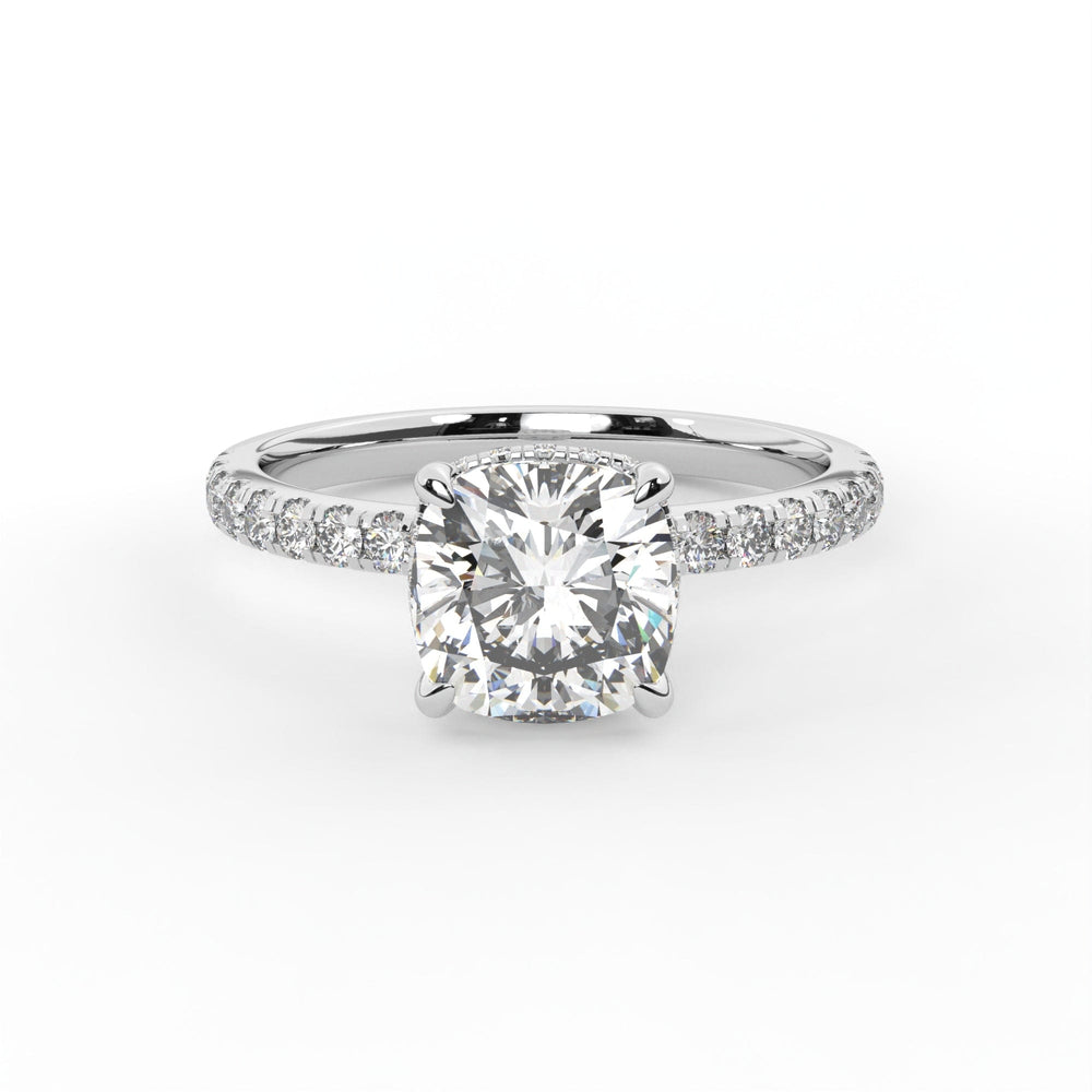 AGI Design Sarah Cushion Cut Lab Created Diamond Engagement Ring