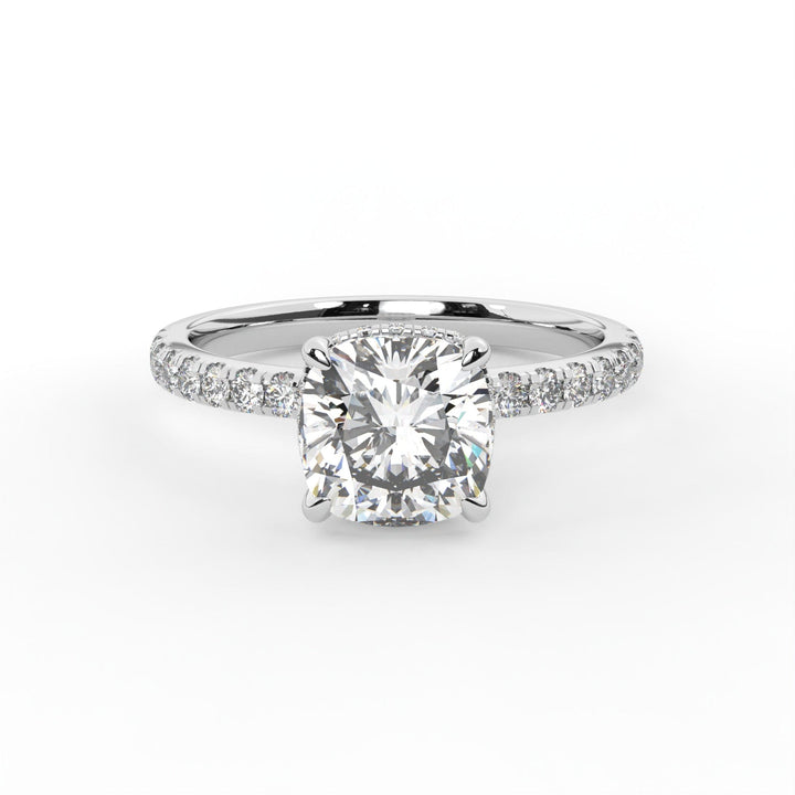 AGI Design Sarah Cushion Cut Lab Created Diamond Engagement Ring