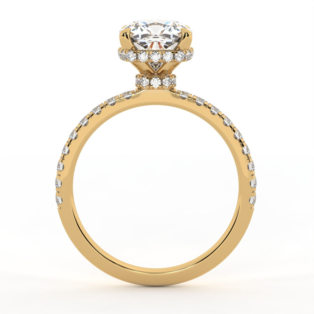 AGI Design Sarah Cushion Cut Lab Created Diamond Engagement Ring