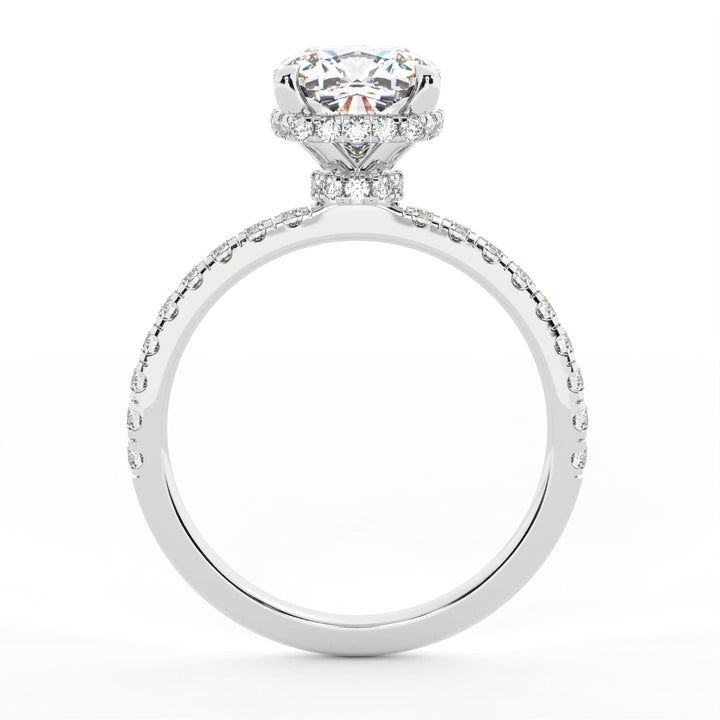 AGI Design Sarah Cushion Cut Lab Created Diamond Engagement Ring