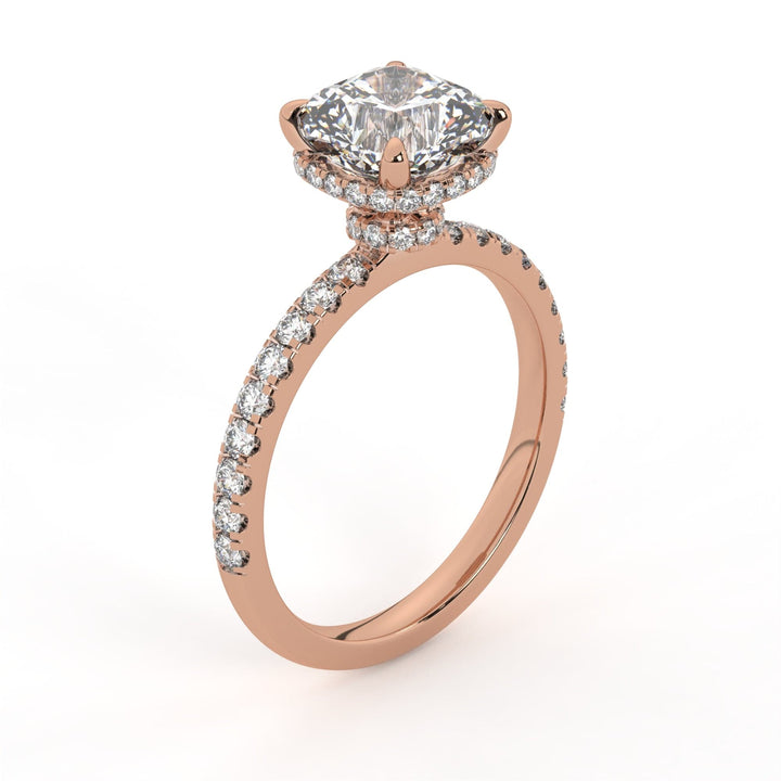 AGI Design Sarah Cushion Cut Lab Created Diamond Engagement Ring