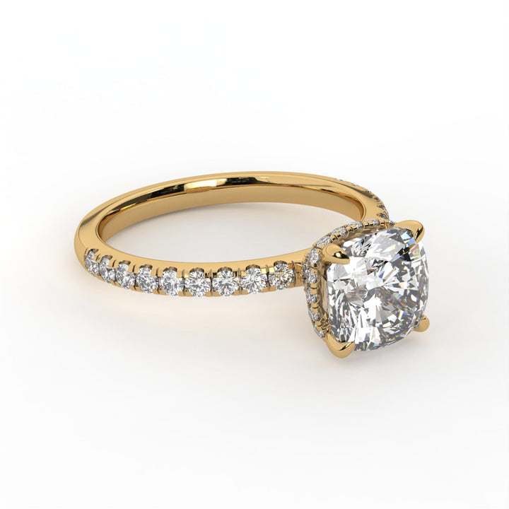 AGI Design Sarah Cushion Cut Lab Created Diamond Engagement Ring