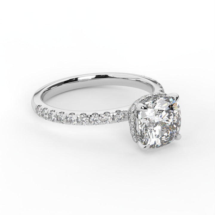 AGI Design Sarah Cushion Cut Lab Created Diamond Engagement Ring