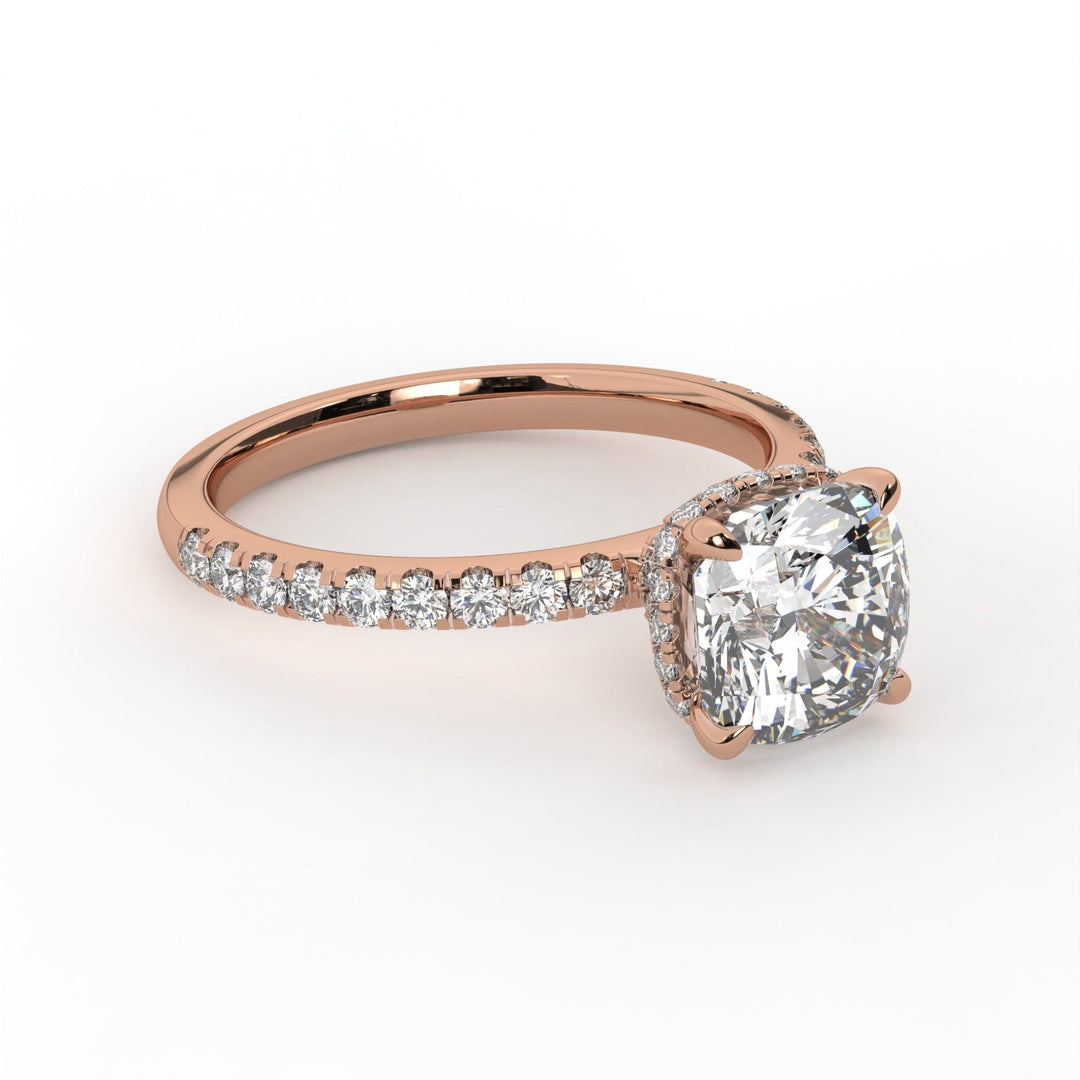 AGI Design Sarah Cushion Cut Lab Created Diamond Engagement Ring