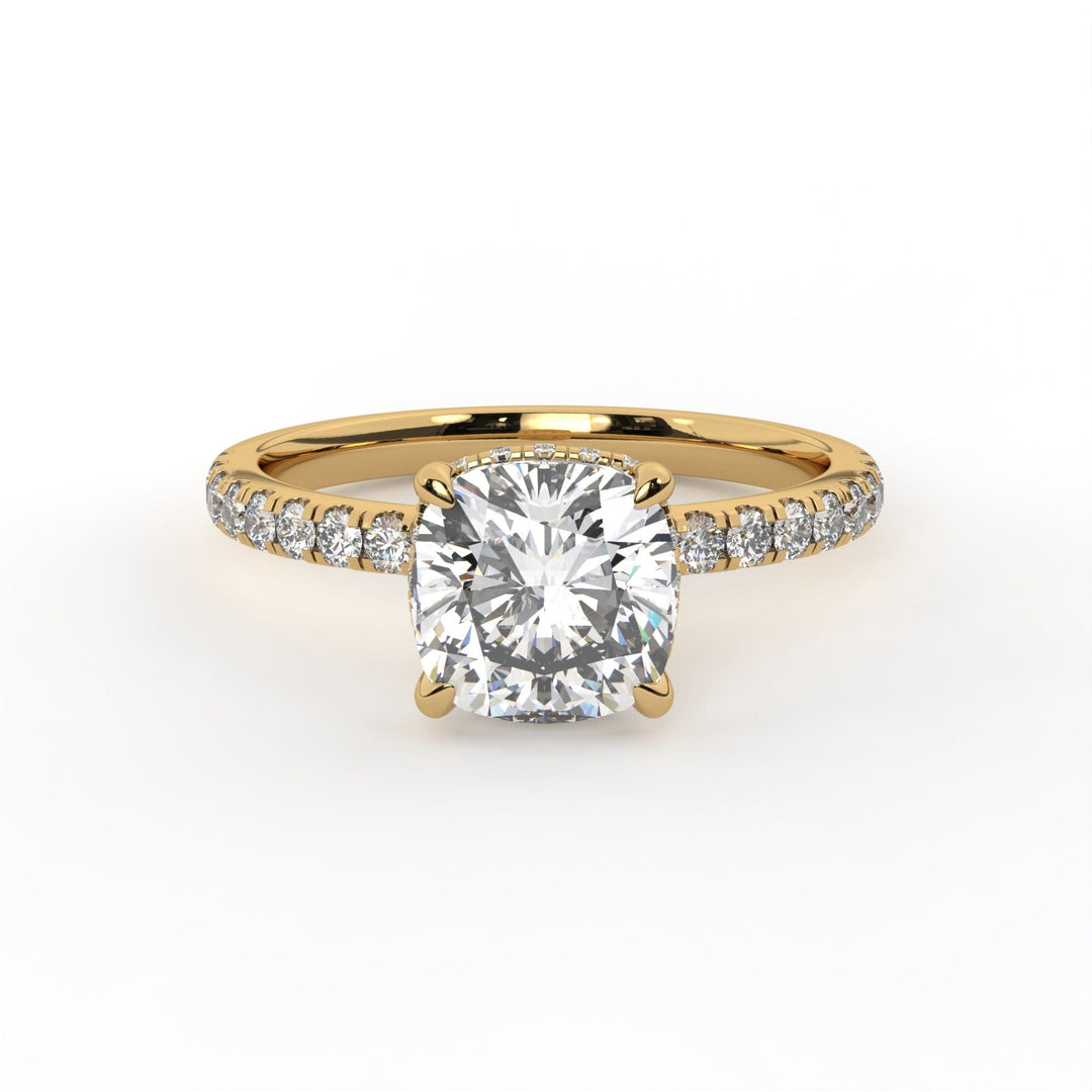 AGI Design Sarah Cushion Cut Lab Created Diamond Engagement Ring
