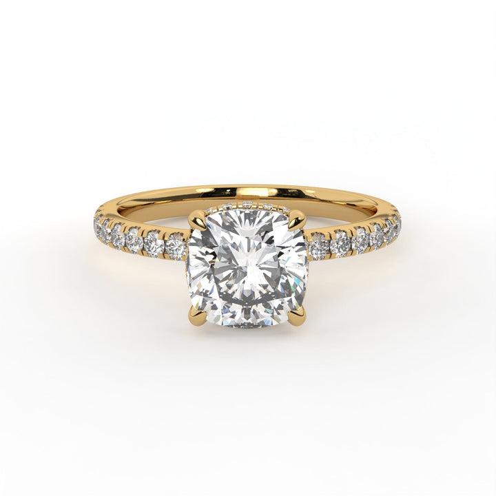 AGI Design Sarah Cushion Cut Lab Created Diamond Engagement Ring