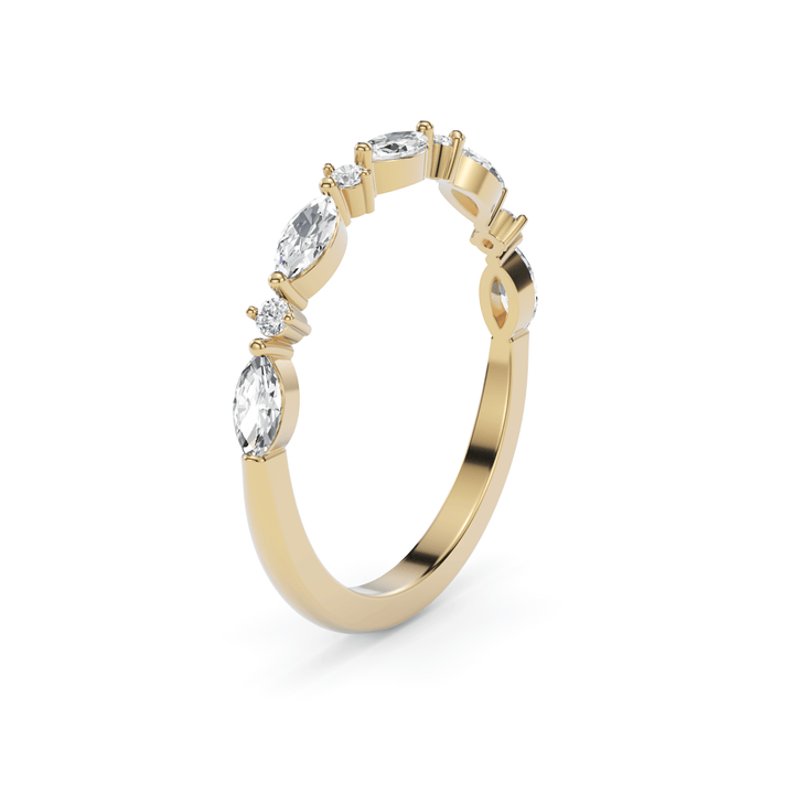 AGIDesignShop Semi Eternity Elly Lab-Created Diamonds Wedding Band