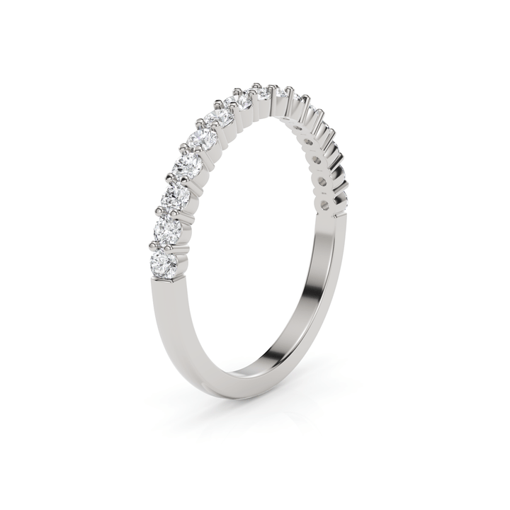 AGIDesignShop Semi Eternity Sage Lab-Created Diamonds Wedding Band