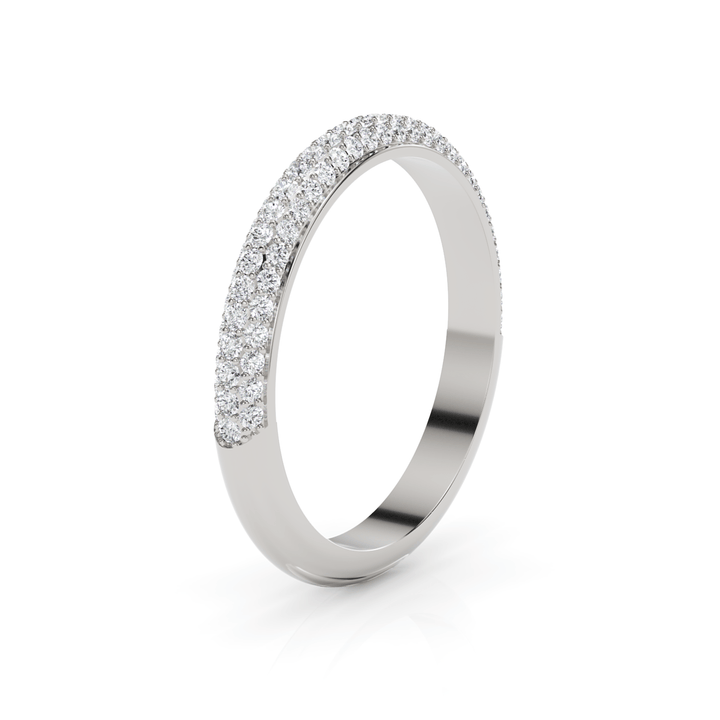AGIDesignShop Semi Eternity Sonia Lab-Created Diamonds Wedding Band